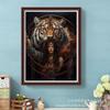 Suministro transfronterizo de Amazon Pintura de diamantes 5D lobo solitario atrapasueños carillón de viento DIY diamante completo pintura decorativa fábrica mayoreo
