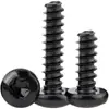 Parafuso Autoatarraxante Cabeça Panela Phillips Cabeça Redonda Preta Aço Inoxidável Cauda Plana Phillips Interno Autoatarraxante M2/M3/M4