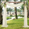 Lindo Arco de Tecido Gaze para Eventos de Casamento Loja Decoração de Fundo Cortina de Gaze Layout de Mesa de Festa para Celebrações de Casamento