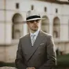 Sombrero de Paja Panama de Verano para Hombre, Protección Solar, Sombrilla, Sombrero de Paja, Sombrero de Sol de Ala Ancha, Sombrero de Playa para Viaje, Sombrero de Caballero