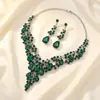 Novo conjunto de joias de noiva da Ziyumei, conjunto de colar para vestido de casamento para mulheres, joias de alta qualidade com strass para fotografia de vestido