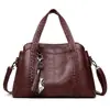 Nuevos Bolsos de Cuero Suave para Mujer, Bolsos de Mano de Moda, Bolsos para Mujeres de Mediana Edad, Bolsos de Madre, Bolsos de Hombro Estilo Coreano, Bolsos Cruzados