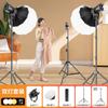 Luz de Fotografía de Alta Potencia Ruifutu 300W Led Luz de Relleno para Transmisión en Vivo Luz Suave Profesional de Estudio Fotográfico Bola de Luz Ambiental