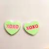 Corazón del Día de San Valentín Transfronterizo Accesorios de Resina para Hacer Manualidades Colgante de Collar con Corazón de Letra Accesorios para Pendientes Pasador Colgante