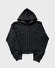 Moletom com Capuz Unissex Estilo Americano High Street Outono/Inverno Strass Vintage Costura Visível Design Lavado Estilo Hip-Hop Street