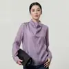 Otoño 2026 Nuevo Estilo Coreano Camisa Minimalista Gama Alta Ligeramente Transparente Manga Larga Blusa de Moda Distribución al por Mayor