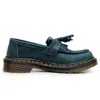 Mocasines Azules con Borlas Crazy Horse para Mujer, Zapatos Pequeños de Cuero Genuino de Caña Baja, Cuero de Primera Capa, Estilo Británico, Zapatos Casuales de Moda para Estudiantes con Punta Redonda