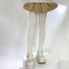 Medias de Otoño e Invierno, Calcetines Holgados, Calcetines de Punto Trenzado, Leggings Gruesos de Algodón a Rayas Estilo Japonés de Otoño e Invierno