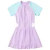 Maiô Feminino para Crianças Médias e Grandes Roupa de Banho Estudantil Proteção Solar Adolescente Jovem Maiô Duas Peças com Saia Infantil