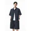 2026 Nuevo Verano Moda Coreana de Moda Conjunto de Manga Corta Shorts Conjunto de 2 Piezas Marca Juvenil de Moda Superior Atuendo de Verano