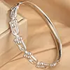 Pulsera de Acero de Titanio Pulsera con Hebilla en Forma de Herradura en U Empalme Joyería que No se Desvanece para Mujeres Pareja Acero de Titanio