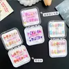 Nuevas Uñas Portátiles para Niños, Parches de Manicura Cortos, Parches de Uñas Postizas Portátiles y Extraíbles, Manicura de Dibujos Animados Lindos