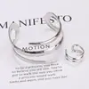Moda Europea y Americana Más Vendida Transfronteriza de Alta Gama para Mujer Set de Pulsera de Anillo de Gota de Agua Hueca Cruzada Joyería de Mano Personalizada para Mujer