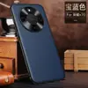 Adecuado para funda de teléfono móvil Honor X70, Cobertura completa de lente, Protección metálica anticaídas, Funda de cuero simple, ultrafina y moderna para Honorx70
