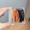 Goma Negra Desechable para el Cabello Banda Elástica Alta Elasticidad Anillo para el Cabello Infantil Accesorio para el Cabello para Niñas