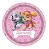 Conjunto de Decoração de Papel Tema Patrulha Canina Rosa para Festa de Aniversário Infantil Toalha de Mesa Pratos de Papel