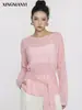 Blusa amarilla superestilosa y fina para protección solar para mujer, estilo holgado y casual, ligeramente transparente, de manga larga, top ligero con un toque de alta gama