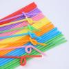 Pajitas de Plástico Artísticas de Colores Desechables Curvas para Uso Doméstico, Agua Potable, Bebidas, Forma de Estrella, Largas, Fábrica Mayorista