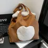 Bolsa de Pelúcia Versátil Casual de Nicho Novo 2026 Bolsa Tote de Grande Capacidade Bolsa de Ombro Diária Bolsa para o Trabalho
