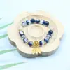 Novo Apanhador de Sonhos Dourado com Contas Pena Pipoca Pulseira Menina Pulseira de Contas Esmaltadas Barraca de Feira Noturna Lote de Joias