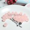 Cuentas redondas transparentes de 10 mm con baño blanco, cuentas acrílicas sueltas para bricolaje, accesorios para pulseras y cadenas de teléfono móvil.