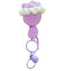 Llavero Colgante de Florero de Lana Tejido a Mano Colgante para Llavero de Mochila Escolar de Pareja Regalo del Día de San Valentín