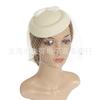 Europeo y Americano Nuevo Accesorios para el Cabello de Perlas Lazo Tiara Sombrerito Sombrerito de Copa Retro Velo Sombrerito de Copa Horquilla Estilo de Venta Caliente Transfronterizo