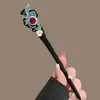 Pente de Cabelo Azul Jingtailan para Mulheres, Estilo Antigo, Sensação de Luxo, Borla de Ébano Preto, Adequado para Acessórios de Cabelo Cheongsam, Pente de Cabelo, Novo Estilo Chinês