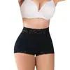 Shapewear Europeu e Americano Novo de Tamanho Grande com Renda Levanta Bumbum Controle de Barriga Cintura Alta Boxer Modelador de Cintura Calcinha de Compressão