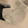 "Susurro de Viento Suave" Nuevo Estilo Calzones de Algodón Puro con Ribete de Encaje para Niñas, Algodón Antibacteriano 10A en la Entrepierna, Calzones de Cintura Media para Mujer