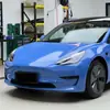 Super Brillante para Mascotas Azul Abu Dhabi Azul Completo Modificación Pegatina Película Brillante para Coche Película de Envoltura para Coche