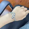 Pulseira de Cobra Curva Europeia e Americana Popular com Banho de Ouro 18K Microcravejada com Zircônia Transfronteiriça Tendência de Luxo Acessível Versátil de Nicho