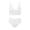 Conjunto de Sutiã Sem Fio Sem Costas Sexy Estilo Europeu e Americano com Acabamento em Renda Nuvem, Top Regata Redutor de Busto Grande, Conjunto de Lingerie Feminina