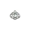 Accesorios de Joyería de Aleación DIY 11 Estilos Plata Antigua Yoga Loto Redondo Hueco Colgantes para Collares Pendientes Dijes Adornos