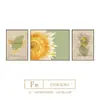 Pintura Decorativa Moderna Simples de Paisagem para Sala de Estar Mural de Parede de Fundo de Sofá Nórdico Textura Pintura Tripla Pendurada Pequena Fresca
