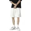 Shorts de Malha de Seda Gelada de Verão Masculino Secagem Rápida Calça Esportiva Fina Casual Roupa Externa Solta Cinquenta Pontos Tamanho Grande Calça de Seda Gelada