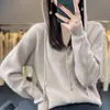 Sudadera con capucha de punto para mujer, nueva para otoño e invierno, transfronteriza, de manga larga, prenda exterior versátil, suéter