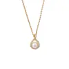 Huashi Foto Real Luxo Acessível Elegante Colar de Pérolas Naturais Feminino Prata de Lei S925 Pingente de Gota de Alto Padrão Corrente para Clavícula