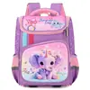 Mochila Transfronteriza Temática del Espacio para Niños, Mochila Escolar Integrada con Reducción de Carga y Protección de la Columna Vertebral para Grados 1-2, Diseño de Dibujos Animados de Animales, Reflectante por la Noche