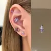 Colección de Pendientes de Hueso de Oído Serie Saturno Pendientes de Acero de Titanio con Cierre de Rosca Elegantes Versátiles Únicos Pendientes para Cartílago de la Oreja Lujo Ligero para Mujeres