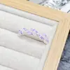 Anillo Abierto de Flor de Zircón con Goteo de Aceite Esmaltado de Diseñador Único para Mujer, Anillo Versátil Apilable de Moda Dulce y Fresco