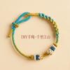 Producto Semiterminado de Flor de Durazno Se Puede Usar para Ensartar Cuentas en Joyería de Oro, Pulseras de Cuerda Tejidas a Mano en Varios Colores con un Estilo Chino