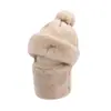 Mono de invierno para mujer, moda, para ir al trabajo, versátil, con capucha, de doble capa, grueso, protección para las orejas, cálido, para montar a caballo, gorro para el cuello frío