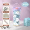 Taza Termo Interior de Cerámica para Mujer, Elegante Taza de Café con Asa de Acero Inoxidable, Botella Portátil de Gran Capacidad para Mantener Fría el Agua con Hielo