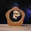 Luz de Noche de Cristal de Estrella Cielo Estrellado de Luna Delfín Medusa Decoración de Escritorio de Dormitorio Regalo de Cumpleaños Creativo para Mamá