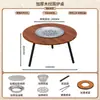 Horno de barbacoa portátil plegable para exteriores, mesa multifuncional para el hogar, juego completo de estufa de carbón para asar y té