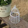 Mini Jaula de Pájaros de Hierro Hueca Adorno para Jardín Plantas Decoración DIY Accesorio de Simulación