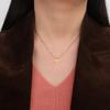 Collar de acero inoxidable con labios huecos y corte de acero de titanio, sencillo y combinable, directo de fábrica de Yiwu, con rejilla de joyería pequeña