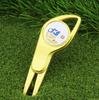 Nuevos suministros de golf, horquilla Guoling, herramienta para divot de golf, horquilla de bola de metal multifuncional/marcador de bola/marcador