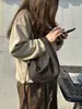 Bolsa de Lua Tendência Simples Casual Japonesa e Coreana de Alta Qualidade, Bolsa Meia-Lua de Luxo Leve, Bolsa de Mão, Bolsa de Mão Retrô, Moda Feminina